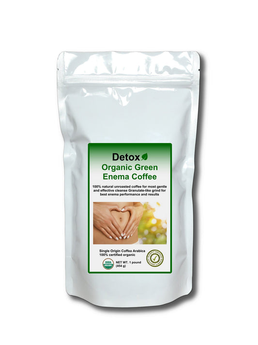 Detox Organic Green Enema Coffee (1 Pound) - Germany's No.1 for Therapy (Gerson), Weight Loss, Detox and Cleansing - GMP certified, Lab tested, Mold Free