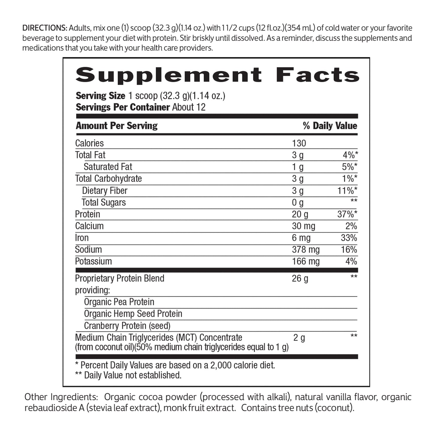 Biochem, Vegan Protein Powder, 20g of Plant-Based Protein to Support Muscles, Chocolate, 13.6 oz