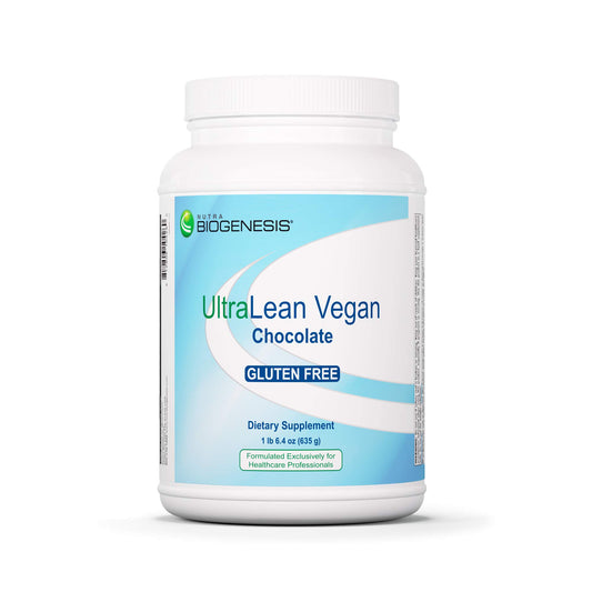 Nutra BioGenesis UltraLean Vegan Chocolate Proten Powder - Plant Based Protein Powder for Men & Women, Lactose Free Pea Protein for Muscle Recovery with Micronutrients & Vitamins - 1 lb 5.4 oz (635 g)