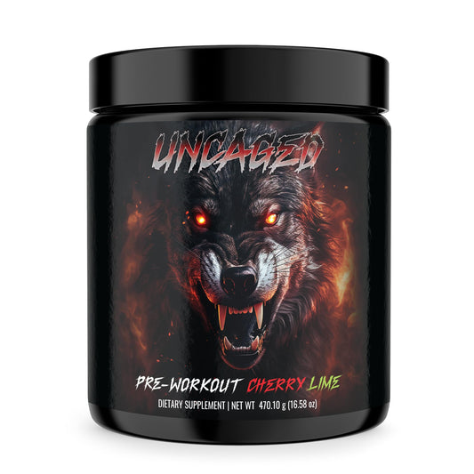 Uncaged Pre-Workout Powder - Intense Energy, Focus & Muscle Pump - Advanced Formula with L-Citrulline, Beta-Alanine, Caffeine - 30 Servings - 16.58oz - Cherry Lime