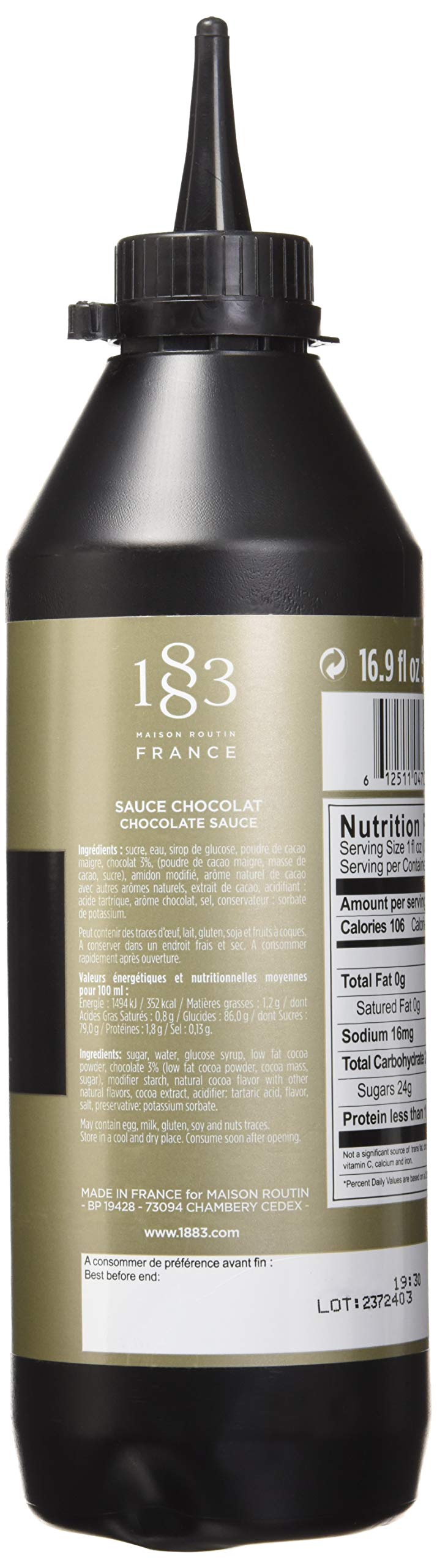 1883 Chocolate Sauce 500Ml  Weight 650 G