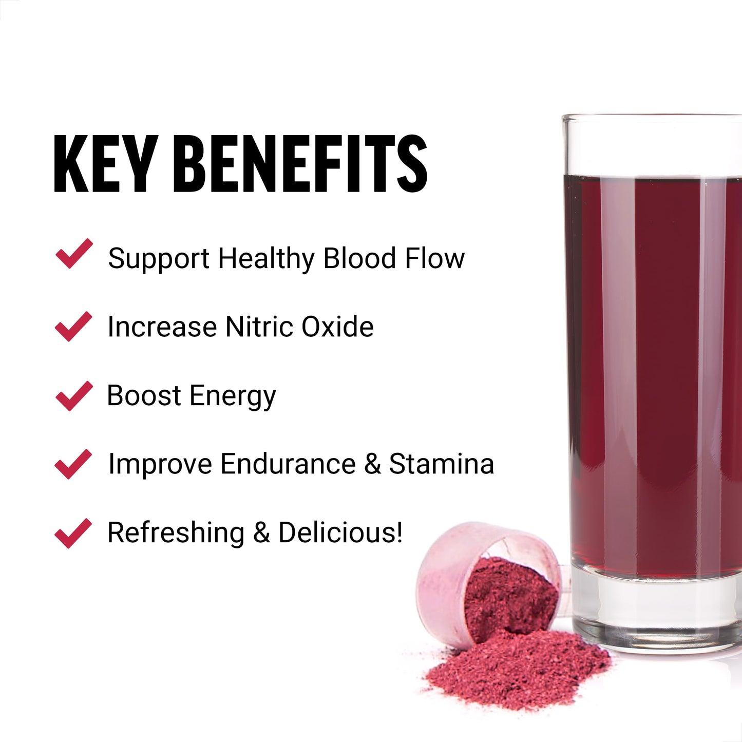 Force Factor Total Beets Drink Mix Superfood Powder with Nitrates to Support Circulation, Nitric Oxide, Energy, Endurance, and Stamina, Cardiovascular Heart Health Supplement, 60 Servings, 2-Pack