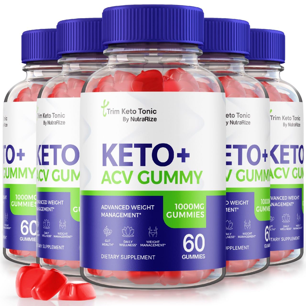(5 Pack) Trim Keto Tonic Keto ACV Gummies, Trim Keto Tonic Gummies, Trim Keto ACV Supplement, Trim Keto Tonic ACV Gummies for Advanced Weight Loss, Keto + ACV Gummy, TrimKetoTonic Review (300 Gummies)