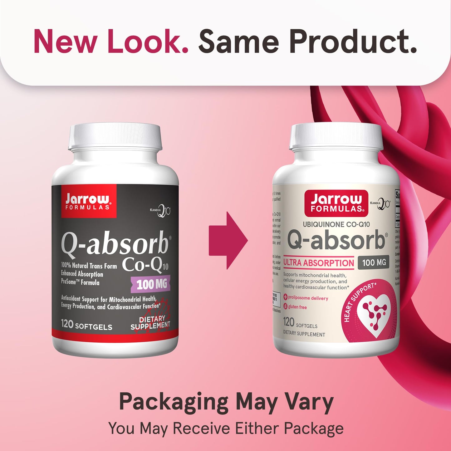 Jarrow Formulas Q-absorb Co-Q10 100 mg, Dietary Supplement, Antioxidant Support for Mitochondrial Health, Cellular Energy Production and Cardiovascular Health, 120 Softgels, 120 Day Supply