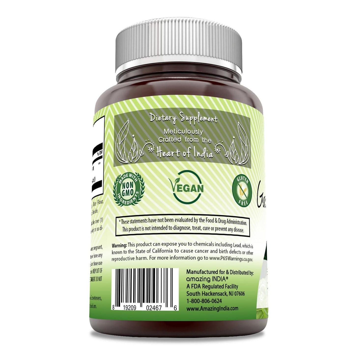 Amazing India Garcinia Extract Supplement | 1500 Mg Per Serving | 180 Veggie Capsules | Non-GMO | Gluten Free | Made in USA