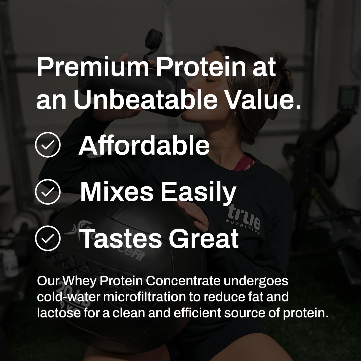 True Nutrition - Whey Protein Concentrate - 100% Whey Protein Powder - Fast Acting Low Carb Powder with Essential Amino Acids - High in Leucine - French Vanilla - 1lb.