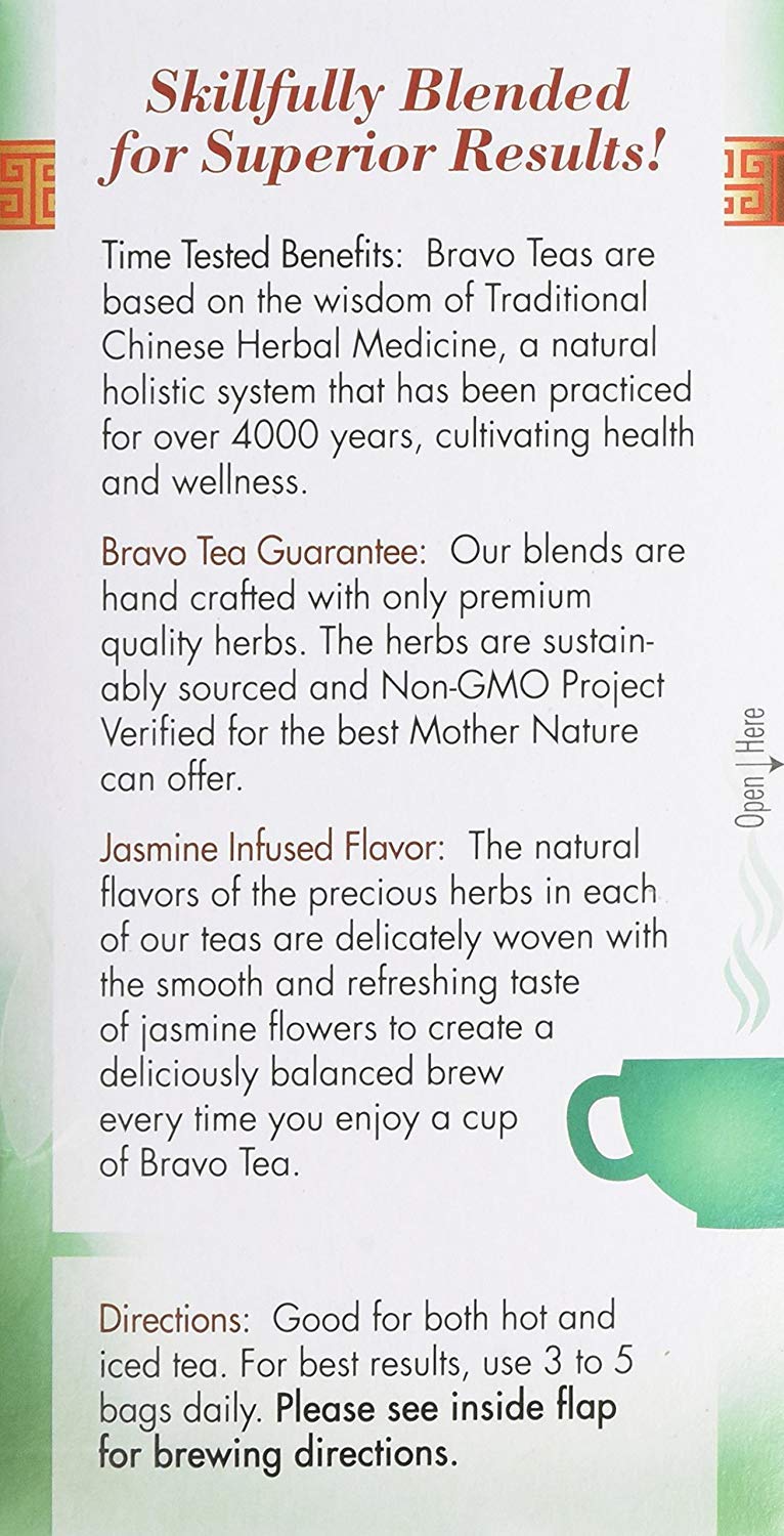 Bravo Tea Colon Cleansing Herbal Tea Caffeine Free, 20 Tea Bags, 2 Count