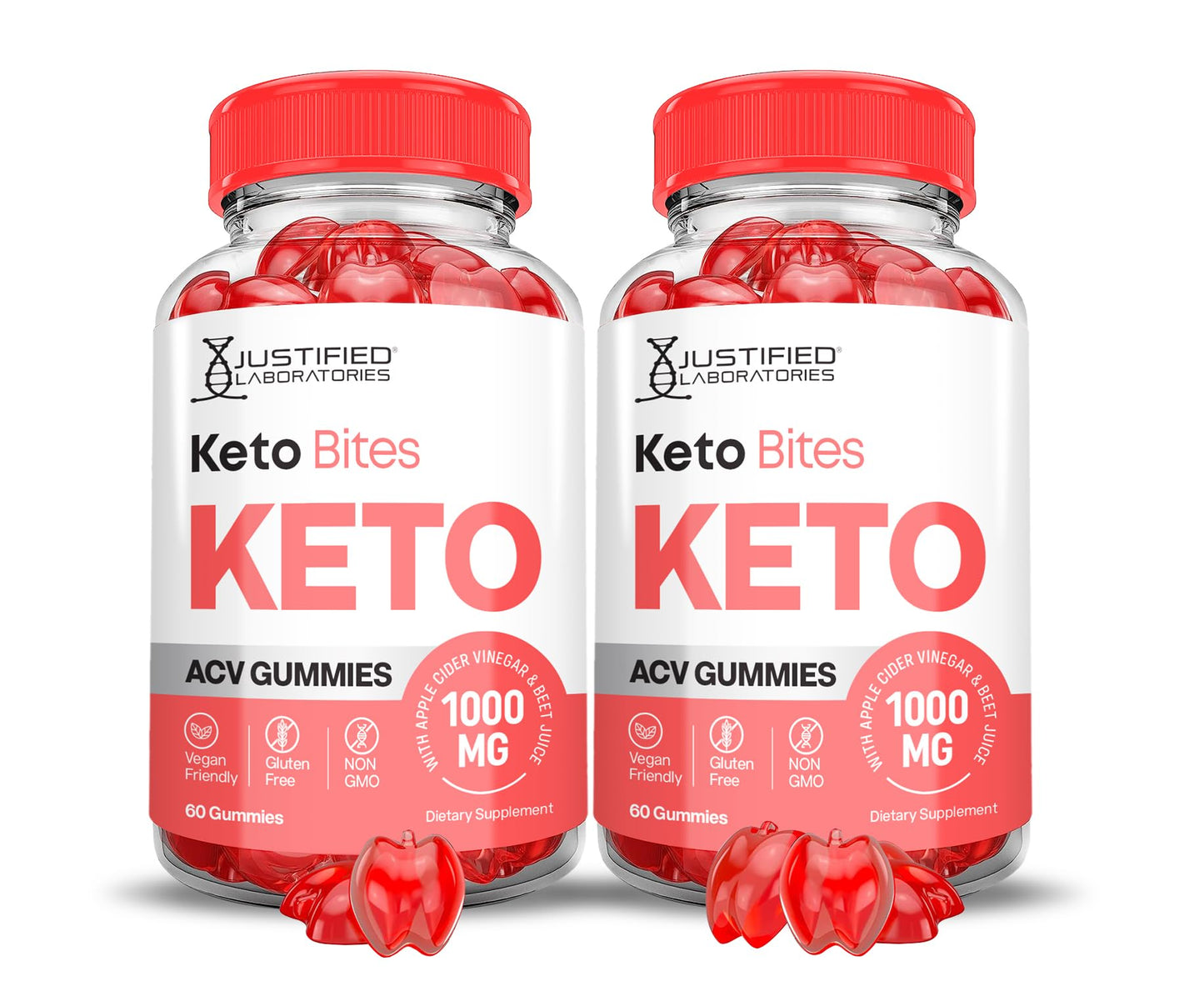 (2 Pack) Keto Bites Keto ACV Gummies Advanced Formula 1000MG Keto Bites Keto Gummies Apple Cider Vinegar Formulated with Pomegranate Beet Juice Powder B12 Vegan Non GMO 120 Gummys