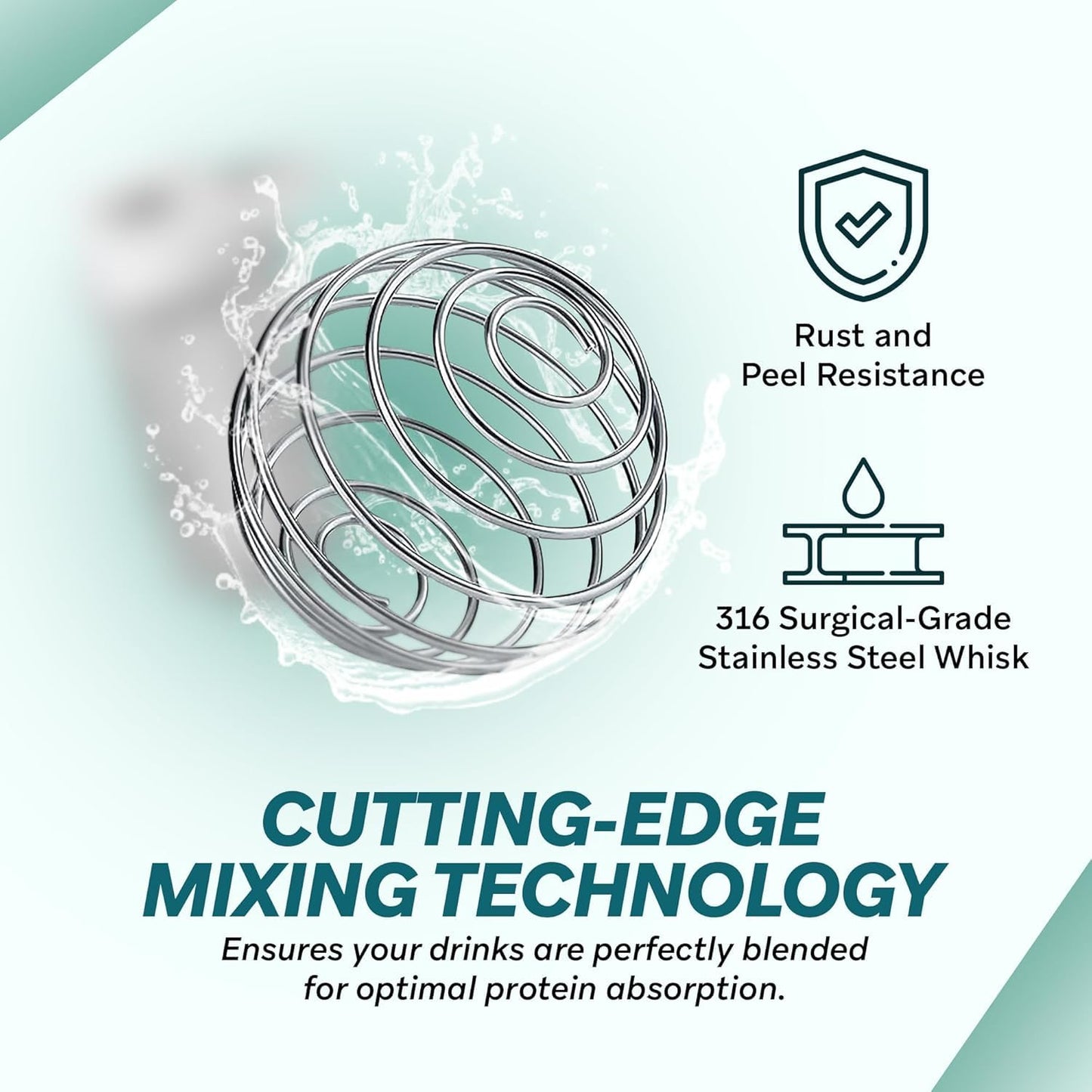 NEJRAB Protein Shaker Bottle - Sports Blender Bottles for Protein Mixes and Shakes - 28 Oz, Leak-Proof, shaker cups for protein shakes - Gym, Fitness, Pre-workout (Blue), NJB 28-Oz, Medium