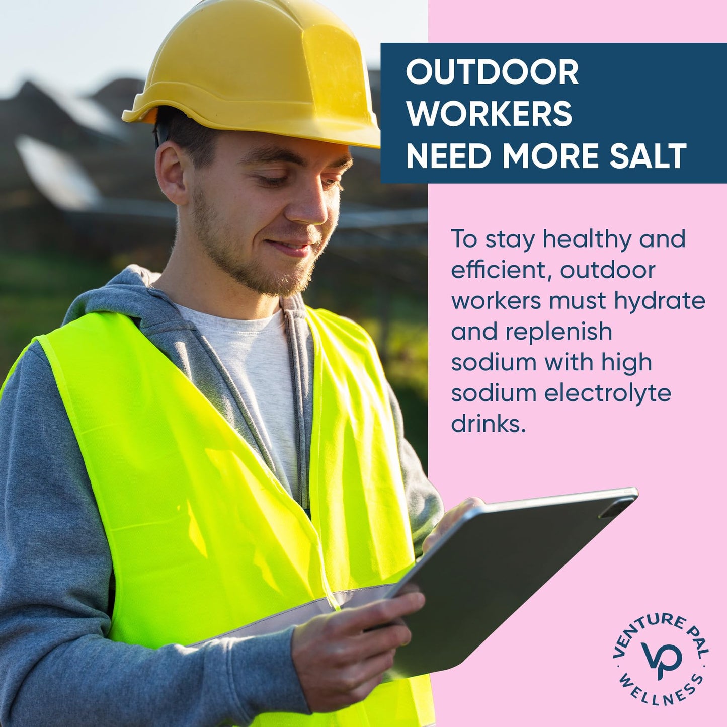 Venture Pal High Sodium Sugar-Free Electrolyte Powder Packets - Hydration Packets with Sodium, Potassium & Magnesium | Zero Calories | Vegan, Keto, and Paleo Friendly | 30 Sticks