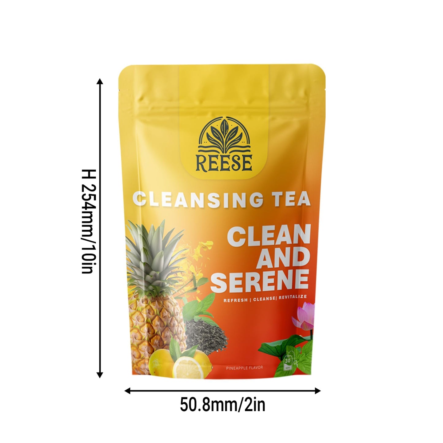 Cleansing Tea - Fiber Fuel - Probiotics and Enzymes for Health-Conscious Individuals - All Natural Premium Ingredients - 30 Bags