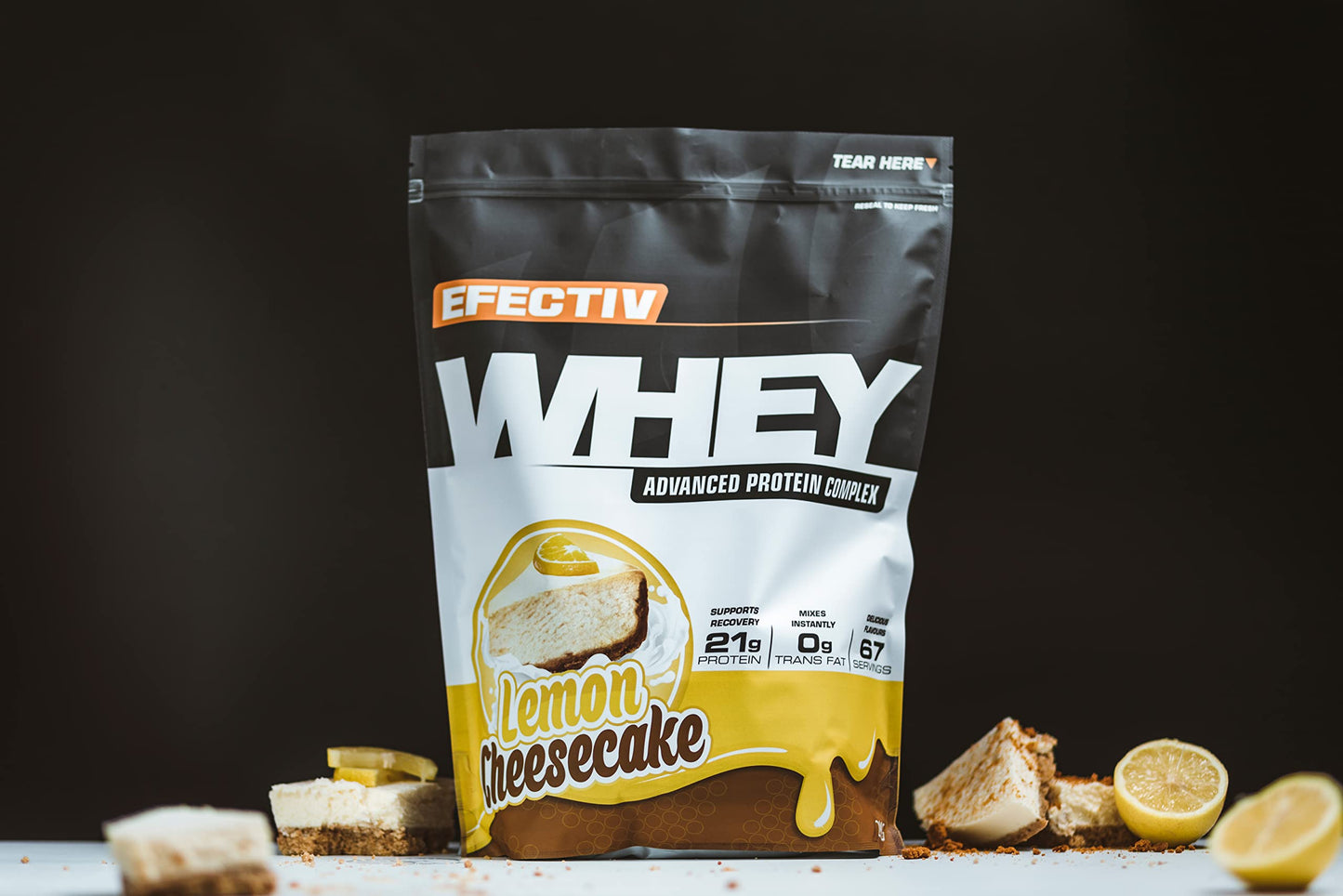 Efectiv Sports Nutrition 2Kg Lemon Cheesecake Whey Shake by Efectiv Sports Nutrition