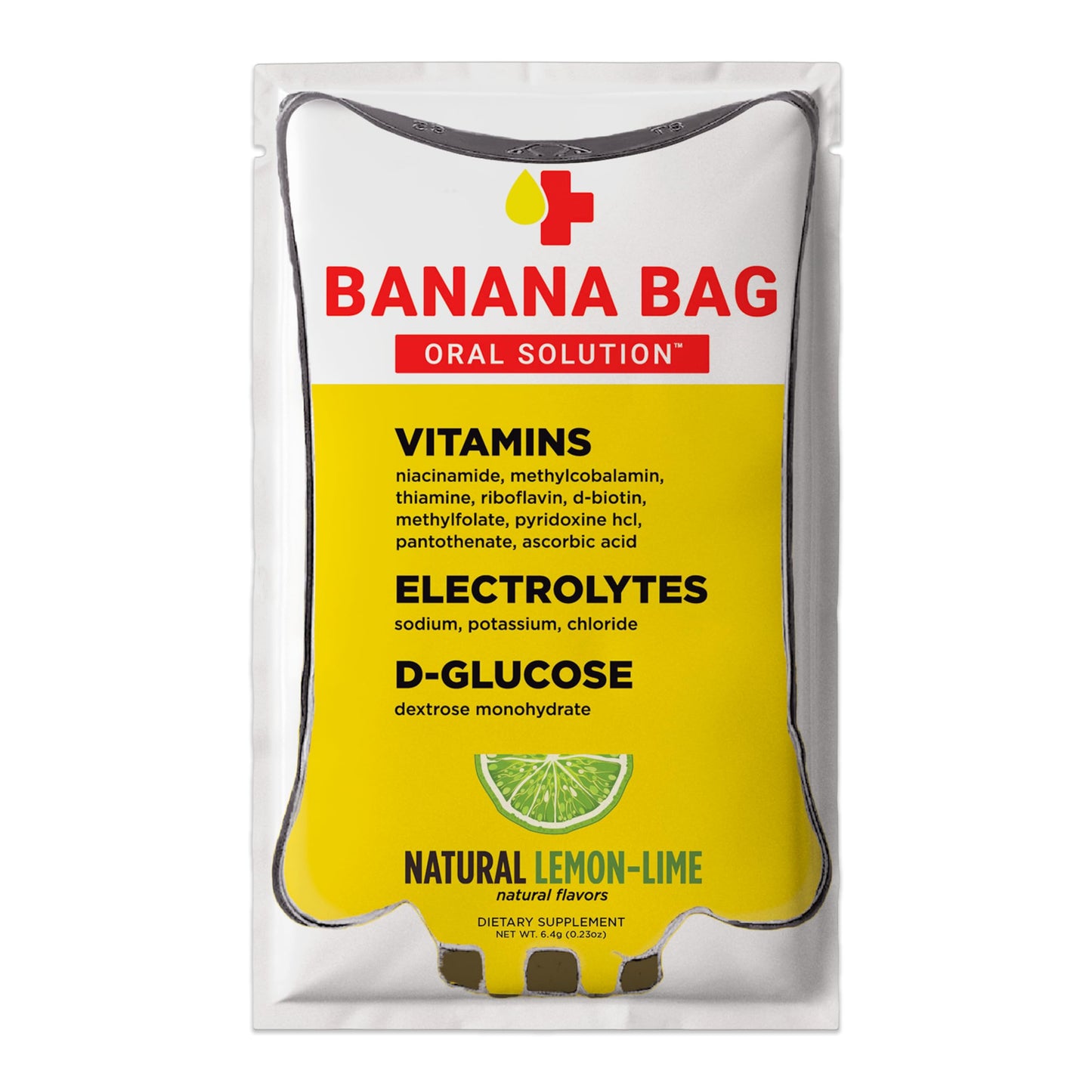 Banana Bag Oral Solution Packets - Natural Lemon Lime 30pk Pouch | A Refreshing Blend of Electrolytes, Vitamin C, and B-Complex for Daily Hydration and Energy | Perfect for Any Lifestyle.