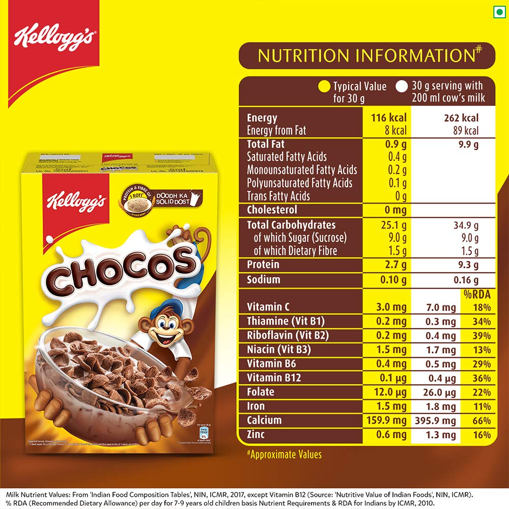 Kelloggs Kelloggs Chocos Whole Grain 375G