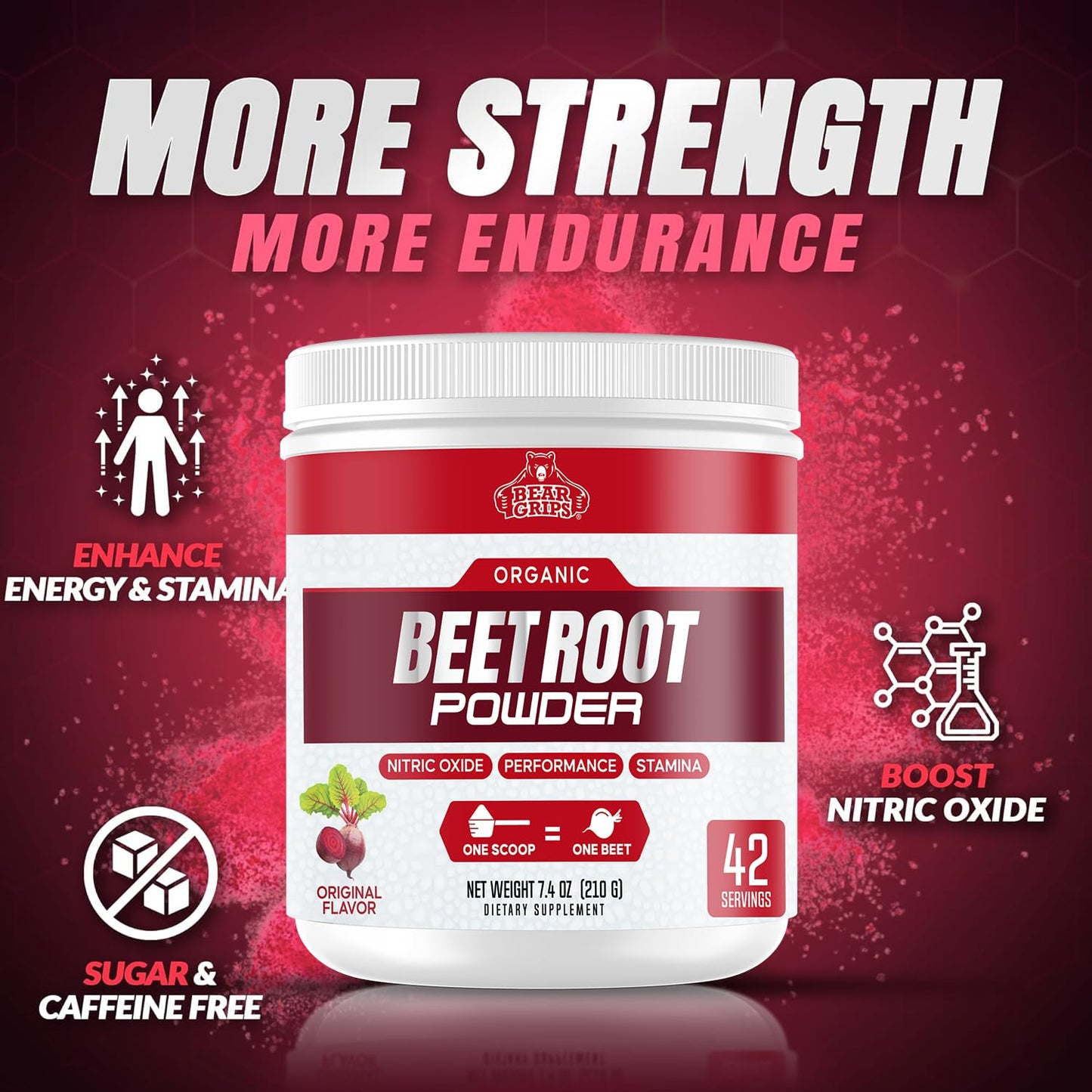 Organic Beet Root Powder - Nitric Oxide Supplement Super Food Beets Supplements, Beet Powder Organic High Blood Pressure Supplements, Beets for High Blood Pressure Support & Heart Health Support