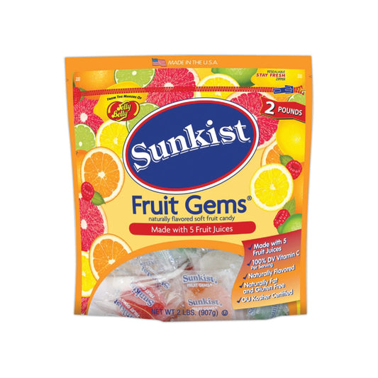 Sunkist Fruit Gems Soft Candy Assorted Natural Flavors 2lb