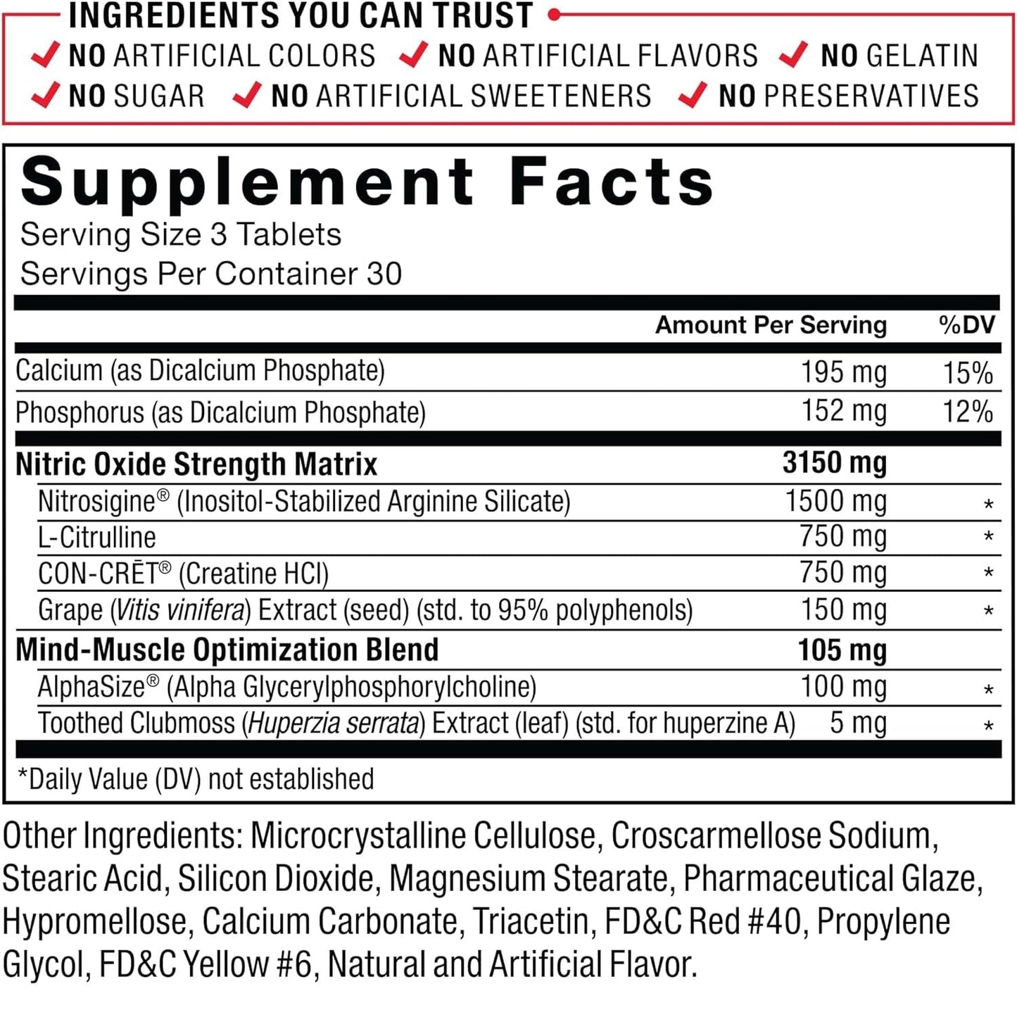 Force Factor Volcano Extreme Pre Workout Nitric Oxide Booster Supplement for Men with Creatine, L-Citrulline,and Huperzine A for Better Muscle Pumps, Strength, Focus, Workout Performance, 90 Tablets