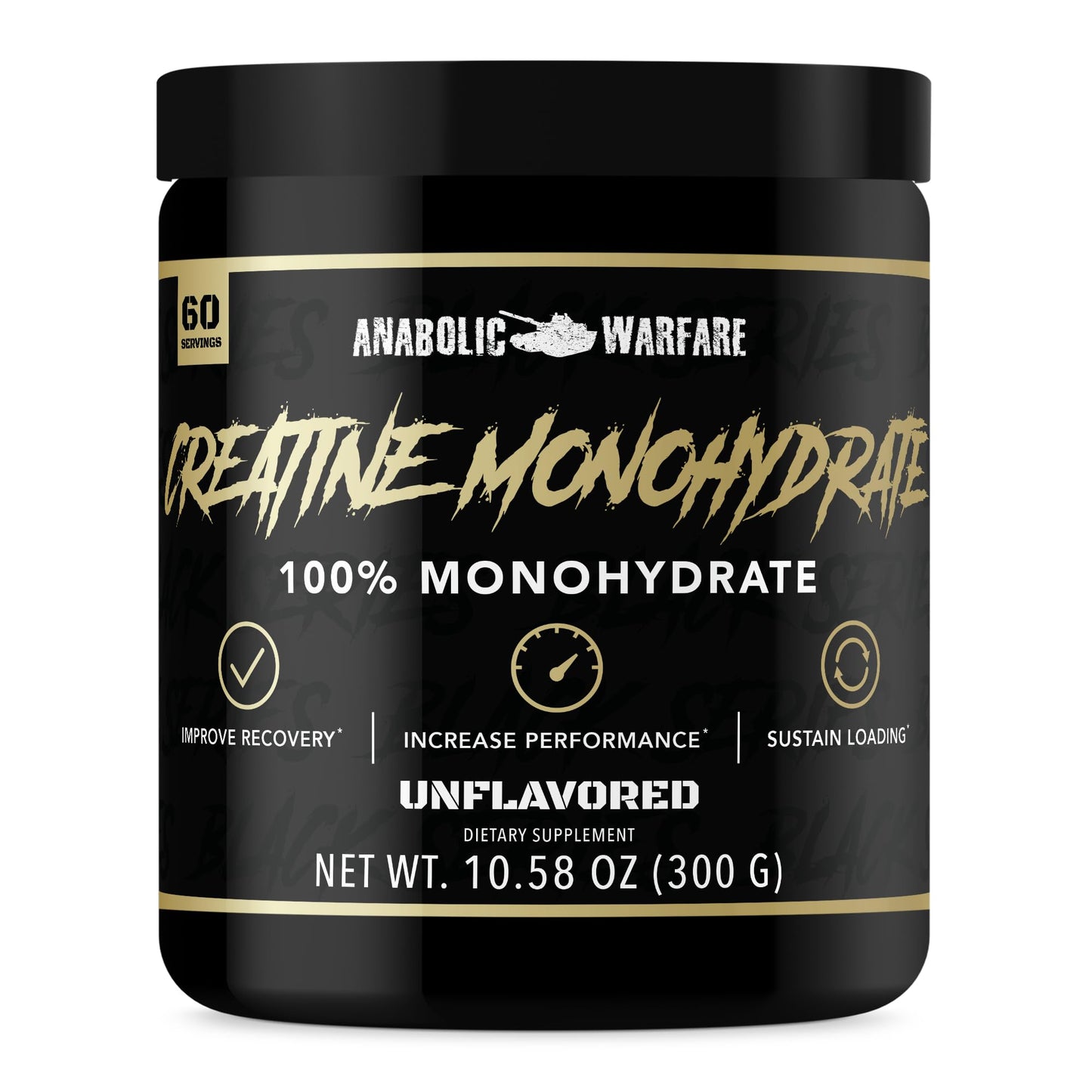 Anabolic Warfare Creatine Monohydrate, Post Workout Recovery, Increase Performance, Sustain Loading, Premium Creatine* (60 servings)