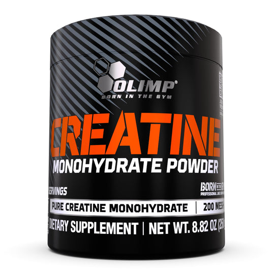 OLIMP BORN IN THE GYM Creatine Powder 250g Pure Creatine Monohydrate Powder in Micronised Quality - Optimal High Dose