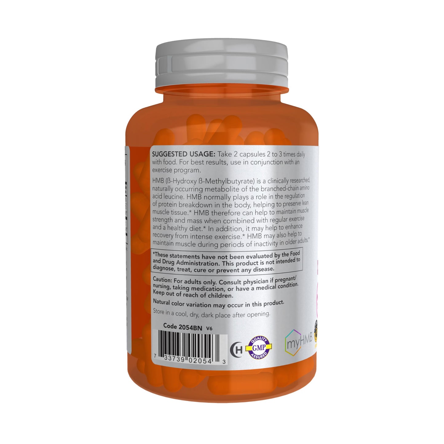 NOW Foods Sports Nutrition, HMB (β-Hydroxy β-Methylbutyrate) 500 mg, Sports Recovery*, 120 Veg Capsules