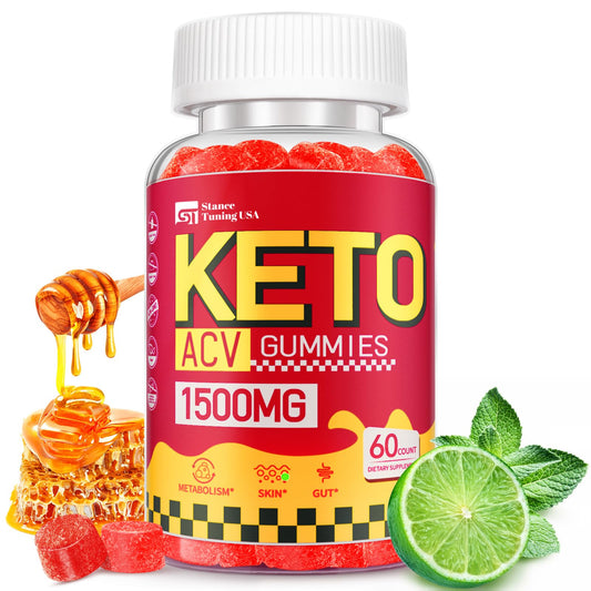 Keto ACV Gummies for Weight Loss - Delicious 1500MG Apple Cider Vinegar with Mother, Probiotics, Vitamins B6 & B12 - Sugar Free, Vegan & Non-GMO - Supports Gut Health, Metabolism & Fat Burn for Women