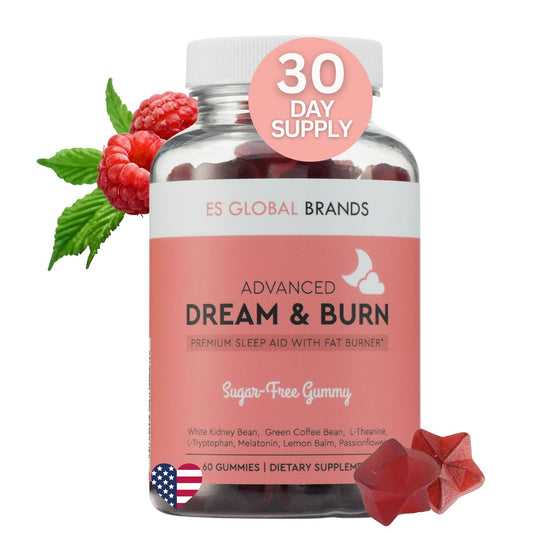 Dream & Burn Sleep Aid Gummy, Appetite Suppressant for Women & Men, Keto Gummies Promote Weight Loss, Sugar Free Slimming Gummy Night Time Fat Burner Green Coffee Bean Extract