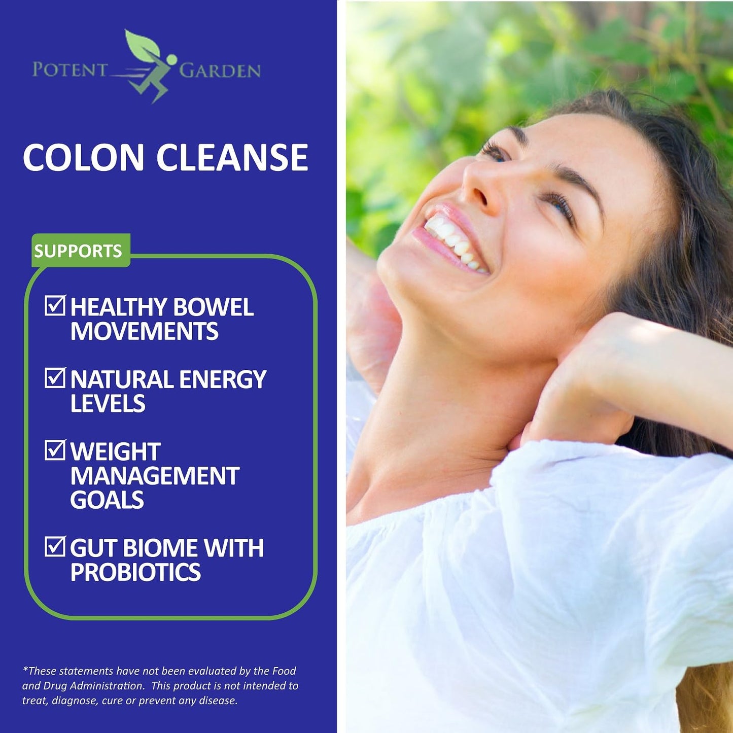 Potent Garden Colon Cleanse & Detox 15 Day Cleanse for Regularity and Healthy Digestion Support with Fiber, Herbs & Probiotics for Gut Health & Energy Support, Easy and Effective 30 Caps
