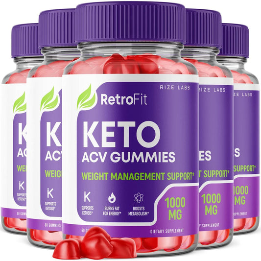rize labs - RetroFit Keto ACV Gummies for Advanced Weight Loss with Apple Cider Vinegar, Supplement Helps in Reducing Belly Fat, for Extra Strength (300 Gummies)