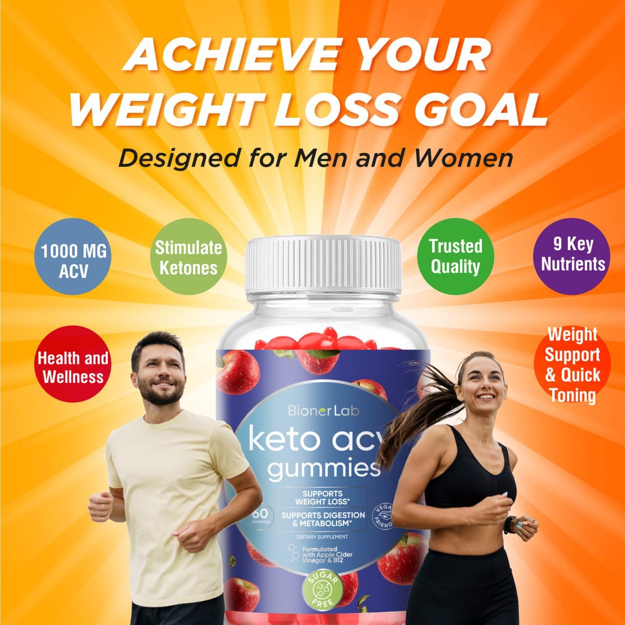 Keto ACV Advanced Weight Loss Gummies - Apple Cider Vinegar Gummy for Belly Fat Burn - Support Metabolism & Digestion Boost - Sugar Free ACV-Keto with B12 B6 to Lose Weight & Ketogenic Diet Management