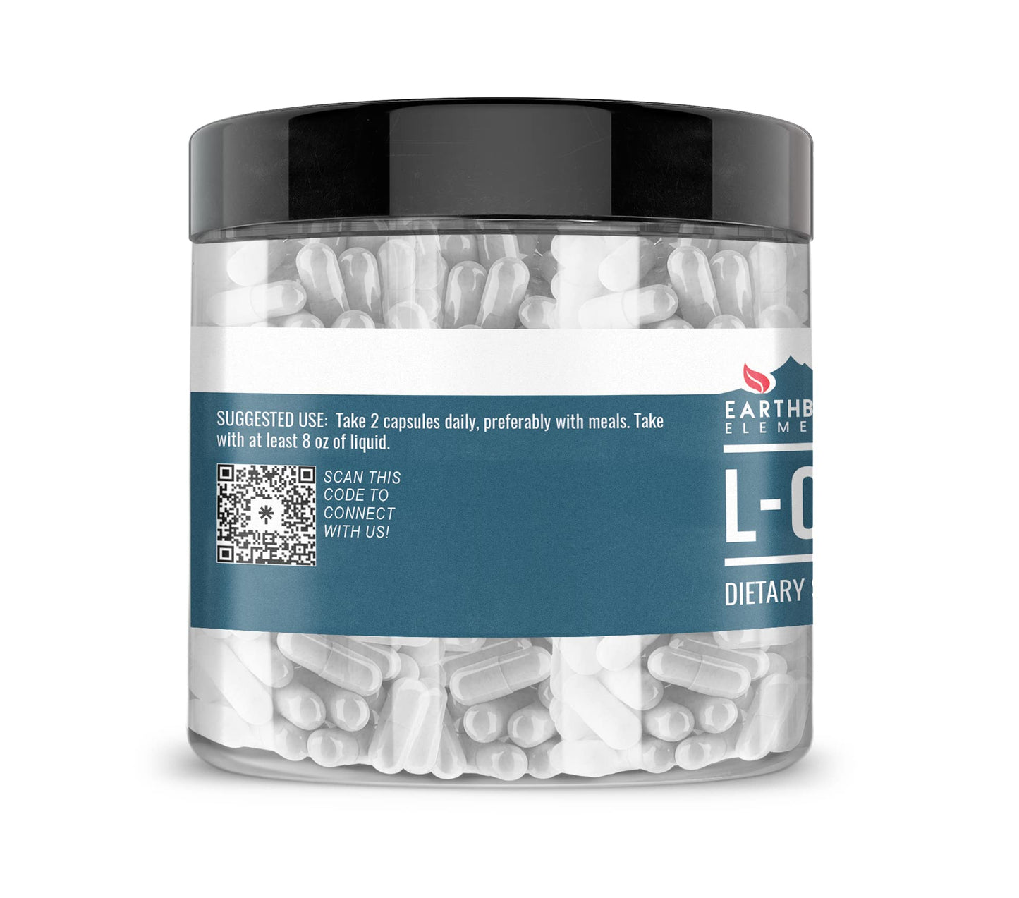 Earthborn Elements L-Carnitine (200 Capsules), Pure & Undiluted, No Additives