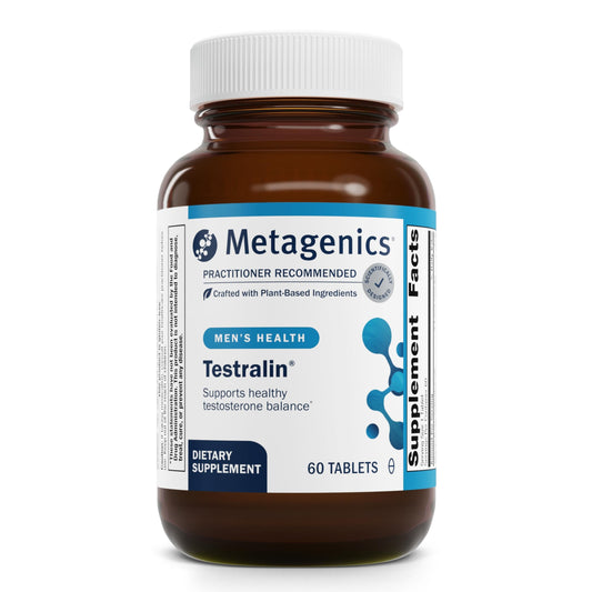 Metagenics Testralin - Testosterone Support for Men 40+* - Estrogen & Testosterone Metabolism Supplement* - with Flax Seed, Green Tea Leaf & Phytosterols- Gluten-Free - 60 Tablets