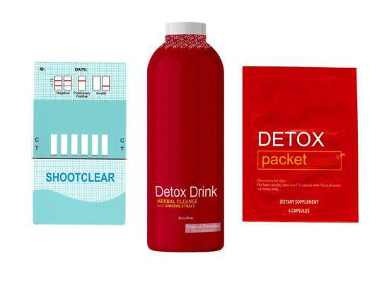 Shootclhear Detox Kit - Detox Drink 20 Oz Herbal Pills 6 Panel Test