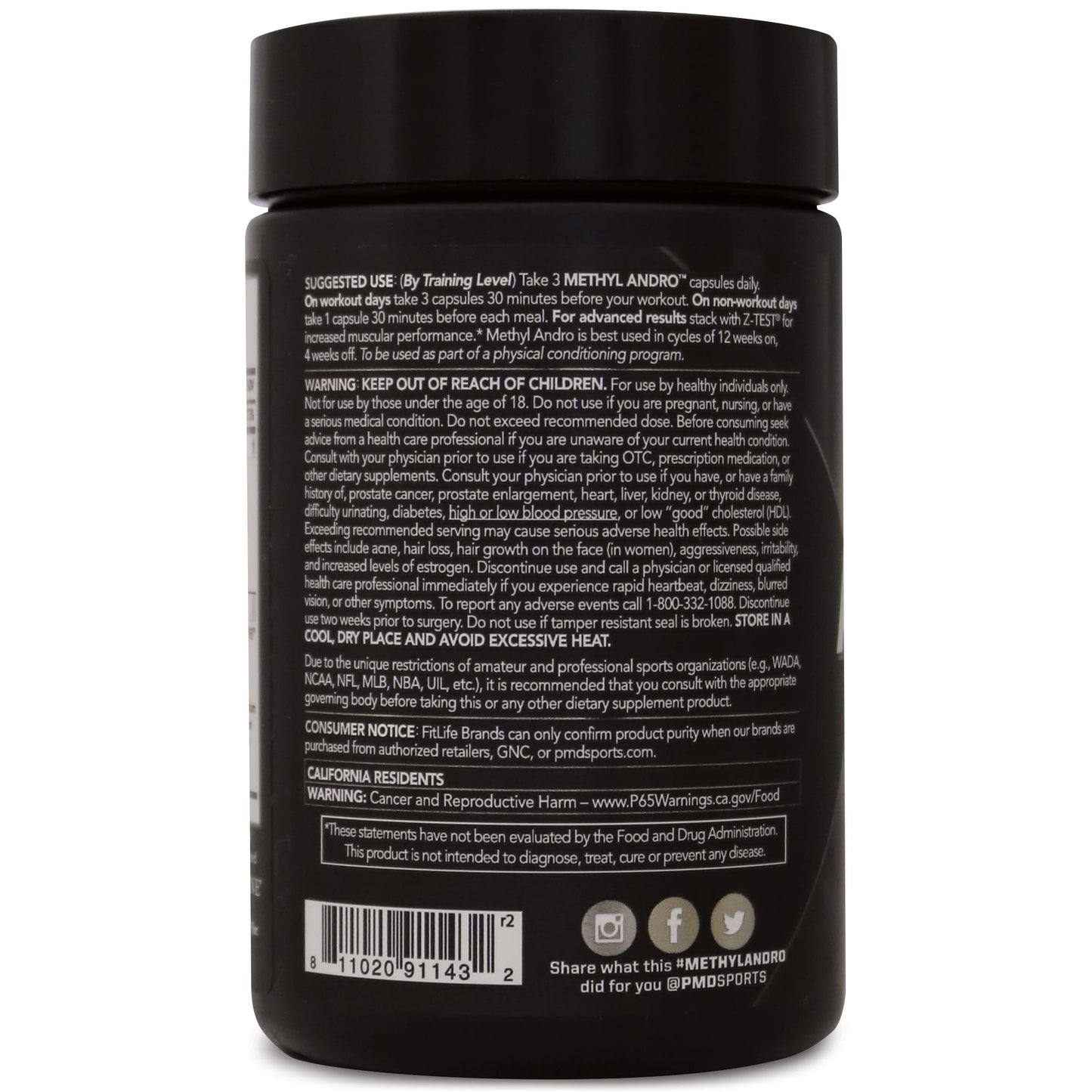 PMD Sports Methyl Andro with DHEA Amplifies Testosterone for Lean Muscle Growth and Strength Gains-Weightlifting and Workout Performance-Dietary Supplement (90 Vegetarian Capsules)