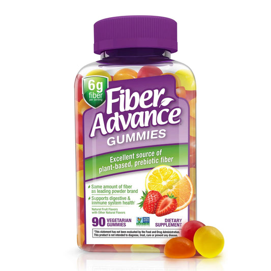 ikj Plant Based Prebiotic Fiber Supplement Gummies, Natural Fruit, 90 Count