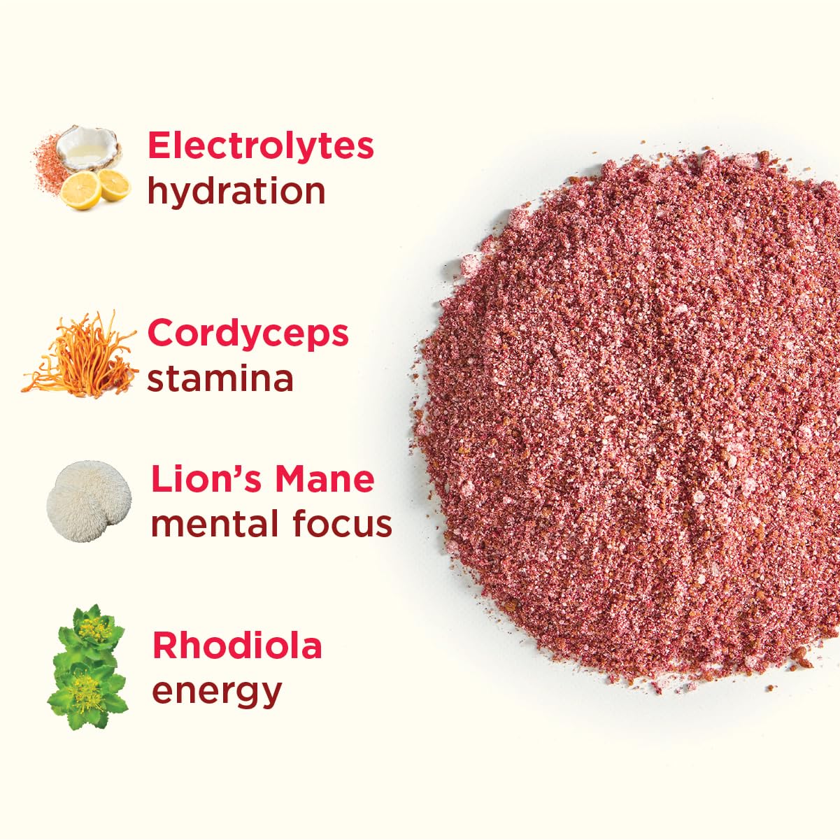 Rasa Raspberry Hibiscus Hydration | Organic Boosted Iced Tea with Adaptogens and Mushrooms | Gluten-Free, Premium Electrolyte Powder Drink Mix, Refreshing Hydration (6 oz / 24 Servings)