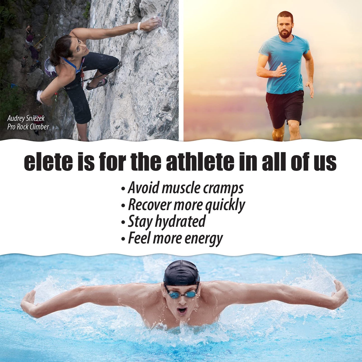 elete - Electrolyte Add-In - 1 Pocket Bottle - 4 Essential Electrolytes Concentrate - All Natural - Transforms Any Drink into a Sports Drink - 24.6mL