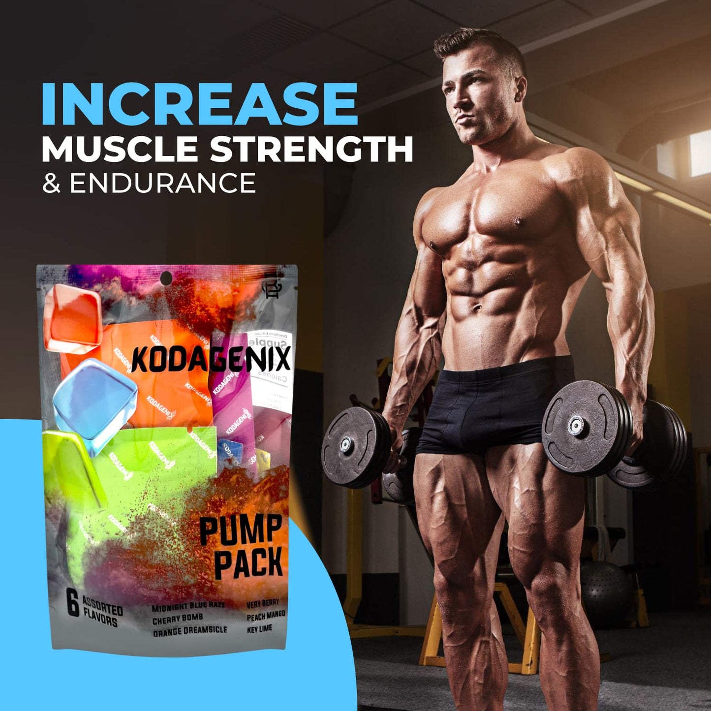 Pump PreWorkout Gummies - 6-Pack Assorted Flavors - 5g per Serving: Creatine, Citrulline, Arginine, Agmatine, Huperzine - Unleash Energy Boost Vasodilation for Bodybuilders Endurance Athletes