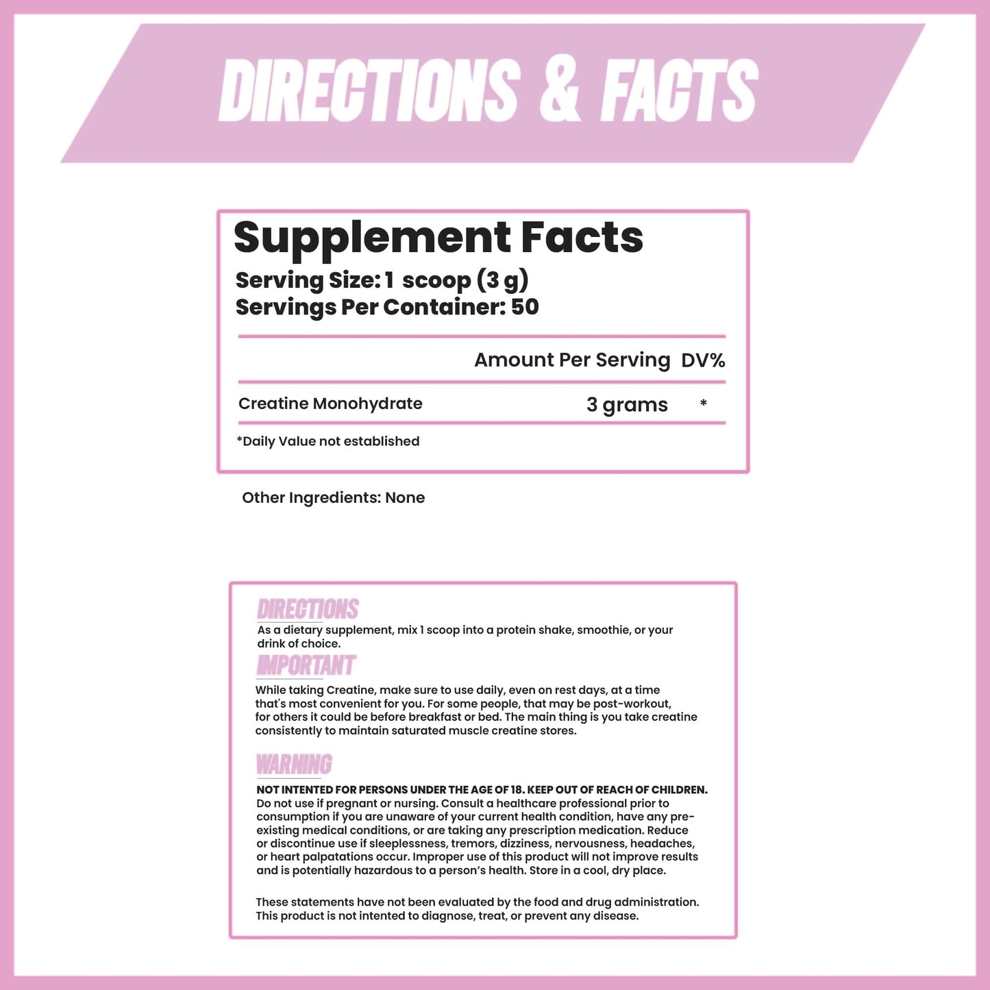 Maverick Nutrition Creatine for Women - Creatine Monohydrate for Women - May Help to Increase Lean Muscle Mass, Reduce Recovery Time & More - Creatina - 50 Servings - Unflavored