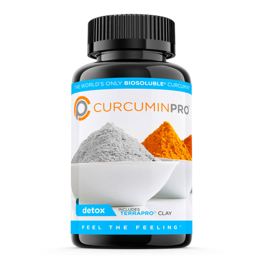 curcuminpro Detox Capsules | Organic Turmeric Supplement with BioSoluble Whey Protein & Natural Bentonite Clay | High Absorption Curcumin Blend for Gut and Heart Wellness | 60 Count