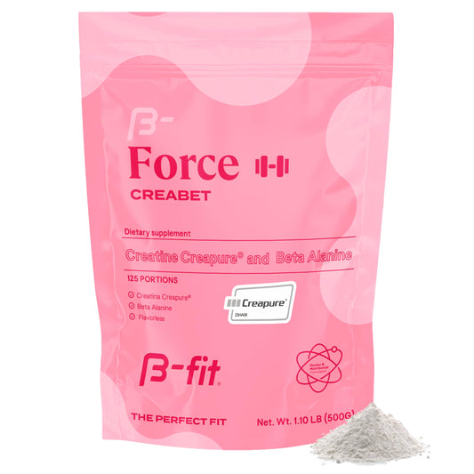 B-FIT B Creabet Creatine Monohydrate for Women - Creapure - Creatine Monohydrate Powder with Beta-Alanine 500g - Pre Workout Supplement - 125 Servings +4 Months Supply - Unflavored