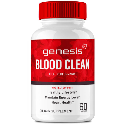 Genesis Blood Clean Capsules - Advanced Formula Supplement for Maximum Strength - Natural Blood Vessel Cleaner, GenesisBlood Clean Pills, GenesisBloodClean Pastillas Reviews (60 Capsules)