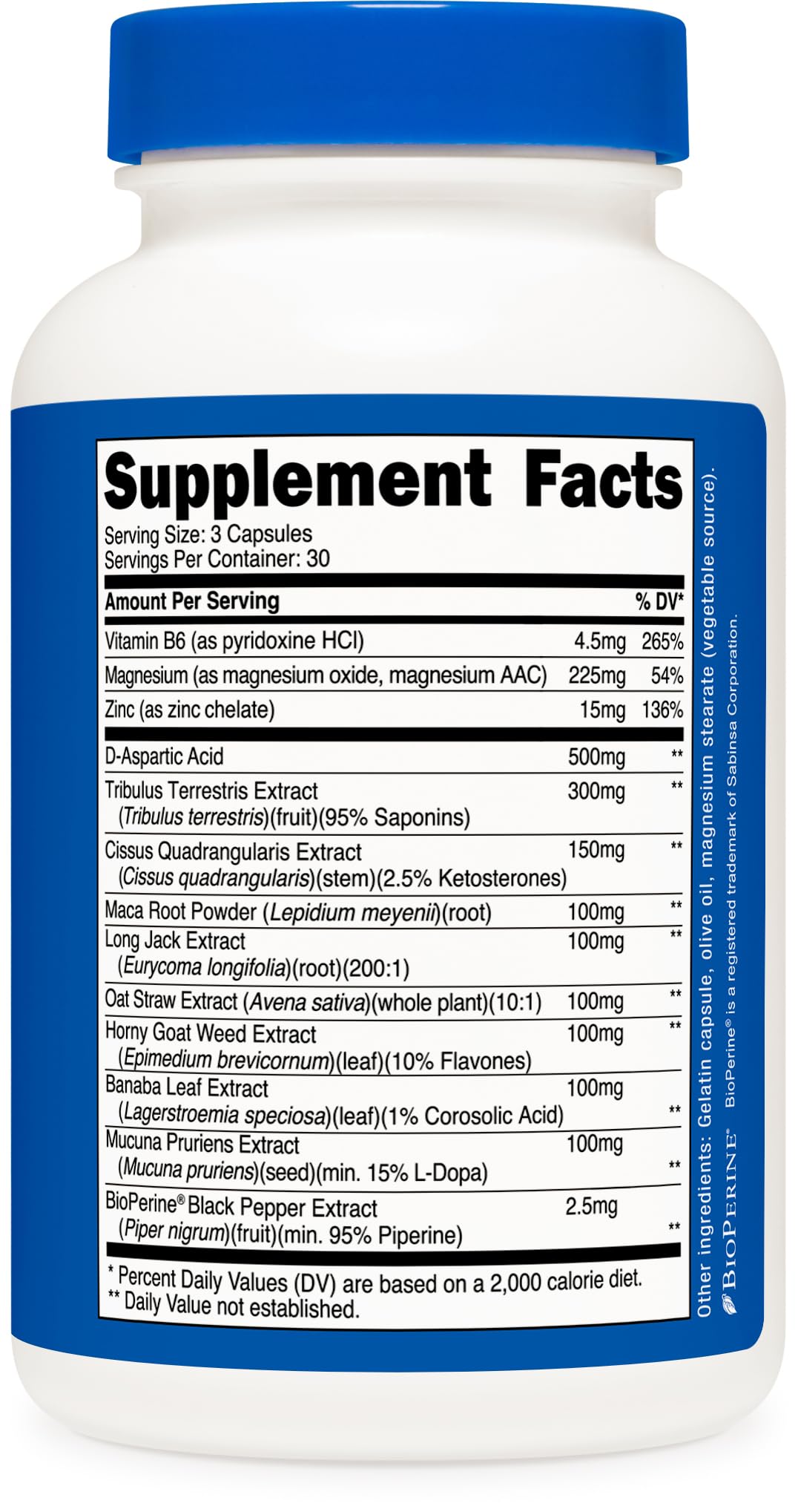 Nutricost Testosterone Support Complex (90 Capsules) -1800mg Per Serving