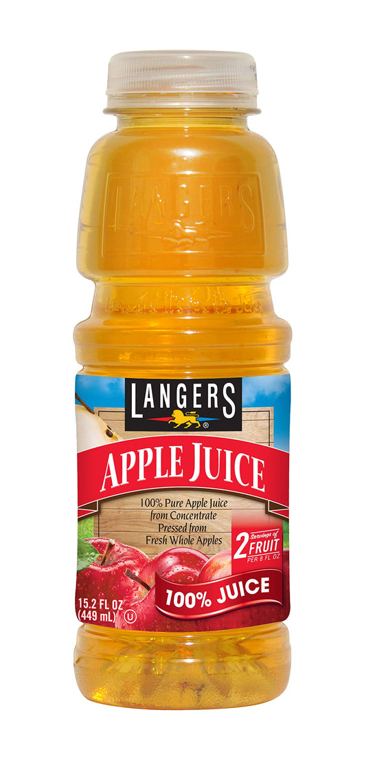 Langers 100 Apple Juice 152 oz Pack of 12
