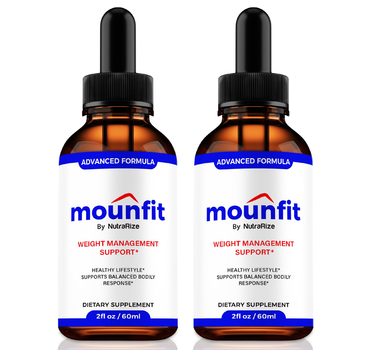 NutraRize (2 Pack) Mounfit Drops, Official Moun Fit Liquid Droppers, All-Natural Liquid Formula to Support Healthy Lifestyle and Lasting Energy, Premium Mounfit Support Gotas Review (60 Servings)