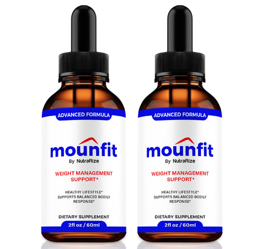 NutraRize (2 Pack) Mounfit Drops, Official Moun Fit Liquid Droppers, All-Natural Liquid Formula to Support Healthy Lifestyle and Lasting Energy, Premium Mounfit Support Gotas Review (60 Servings)