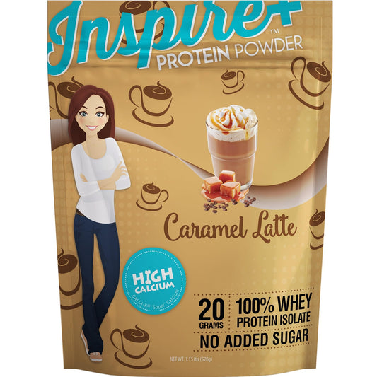 Bariatric Eating Inspire Caramel Latte Sugar-Free 20g Whey Protein Isolate Powder (20 Servings)