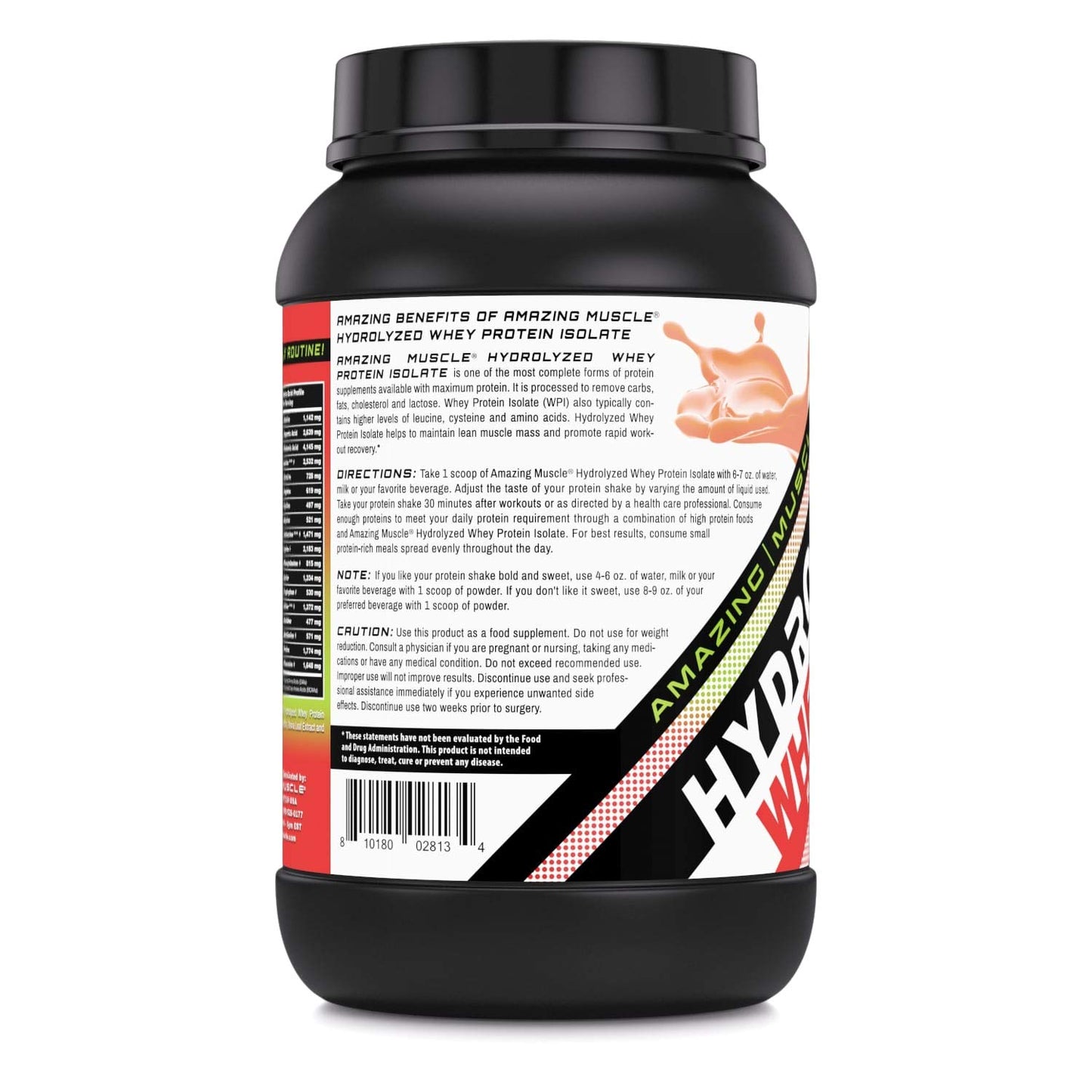 Amazing Muscle Ultra Pure Hydrolyzed Whey Protein Isolate * Supports Lean Muscle Growth & Rapid Recovery (Strawberry)