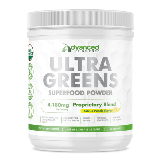 Ultra Green Superfood Powder - Green Based Supplement Drink - 151.2 g (5.3 oz.) Green Powder Tub - Energy Booster - Better Cardiovascular and Gut Health