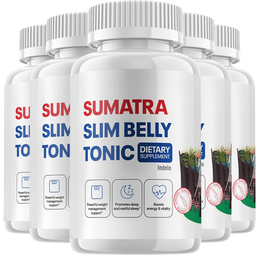 Indelo (5 Pack) Sumatra Slim Belly Tonic - Slim Belly Dietary Supplement, Sumatra Slim Belly All-Natural Pills, Sumatra SlimBelly Reviews (300 Capsules)
