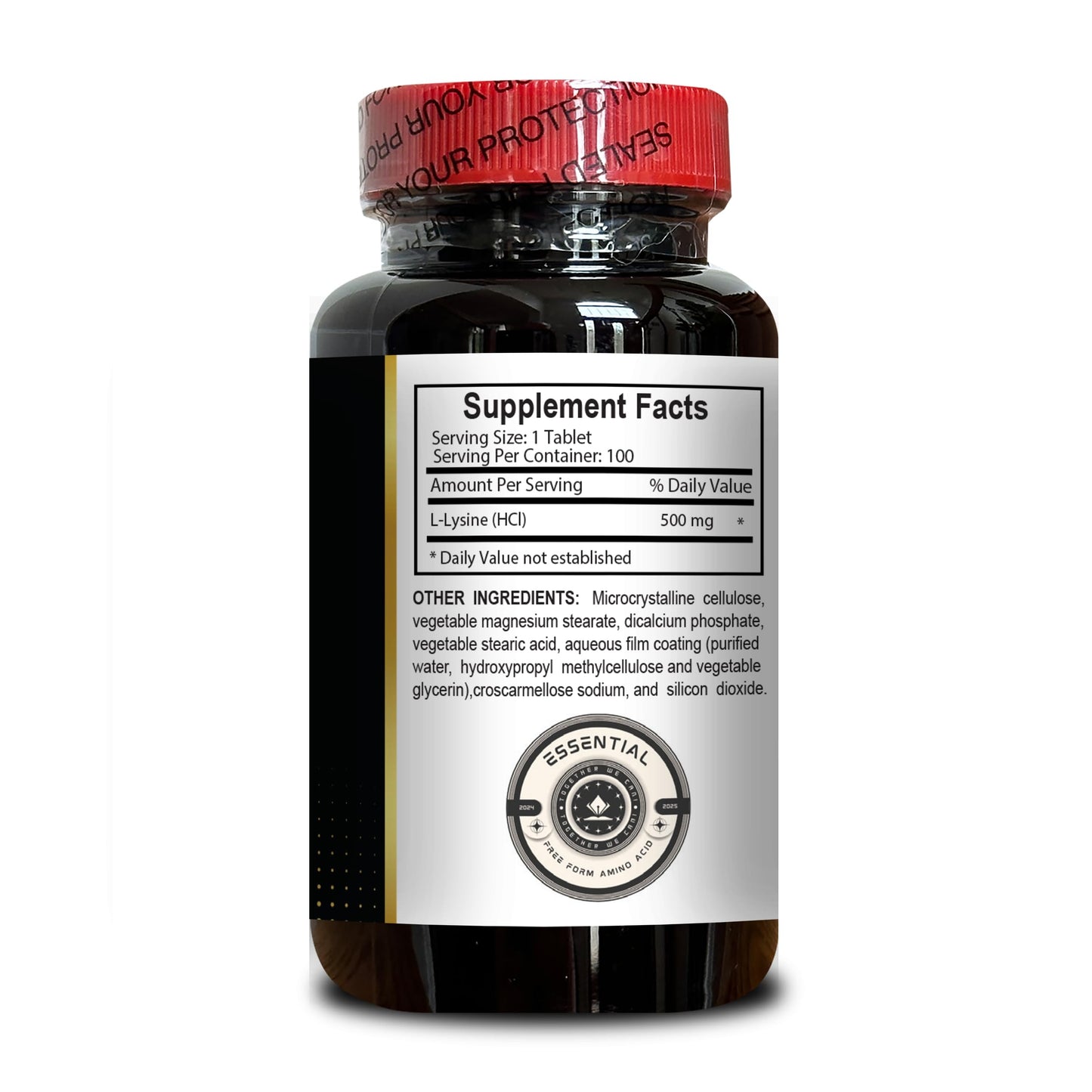 OLANTA TRADE SOLUTION L-LYSINE 500 Amino Acid - Lysine Supplement Supports Healthy Lip and Oral Tissue, Non-GMO, No Gluten, Immune + Bone Health Support, Protein Synthesis - 1 Bottle 100 Counts